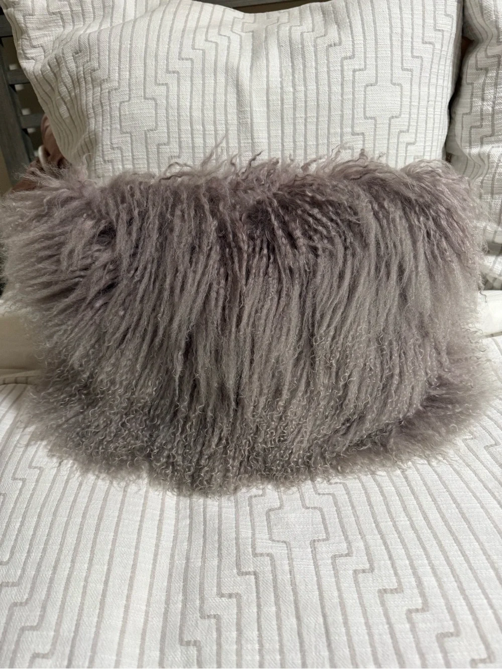 West Elm Mongolian Lamb Pillow Cover